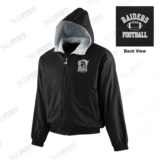 MJRA25 - Hooded Taffeta Jacket/Fleece Lined - Black