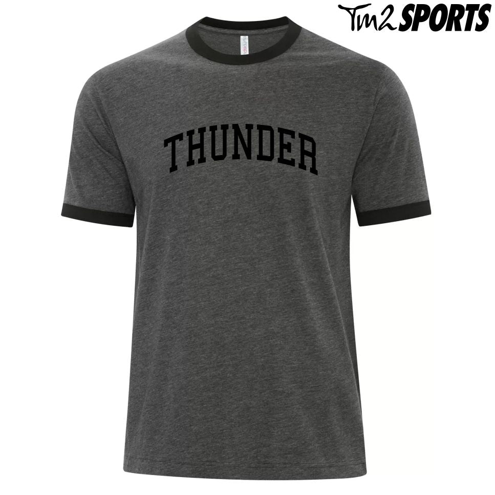 RTFAN25 - Ringer Tee Eurospun - Charcoal/Black