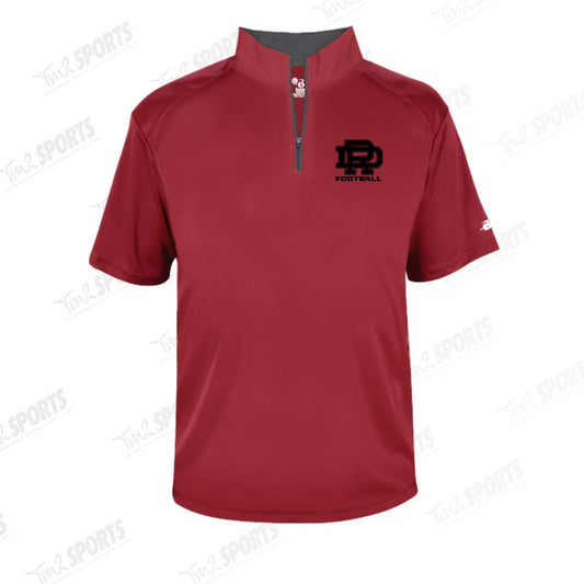 DFB25 - Short Sleeve 1/4 Zip - Red