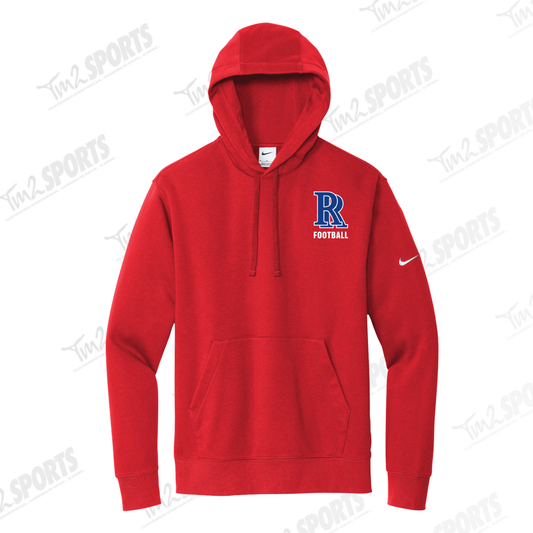 RIFF26 - Nike Club Fleece Sleeve Swoosh Pullover Hoodie - Red