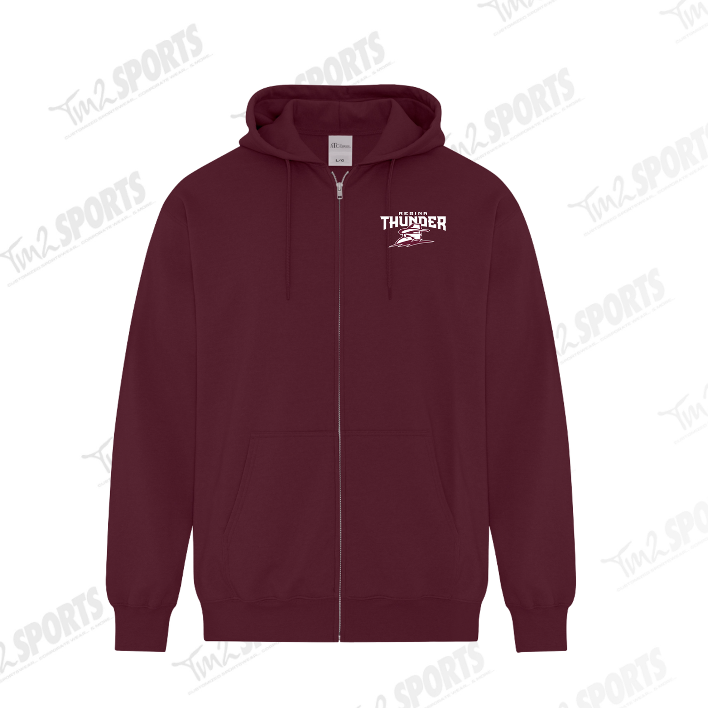 26RTFAN - Full Zip Fleece Hoodie - Maroon
