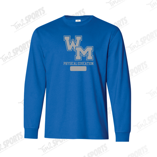 WMPE26 - Everyday Ring Spun Cotton Long Sleeve Tee - Royal