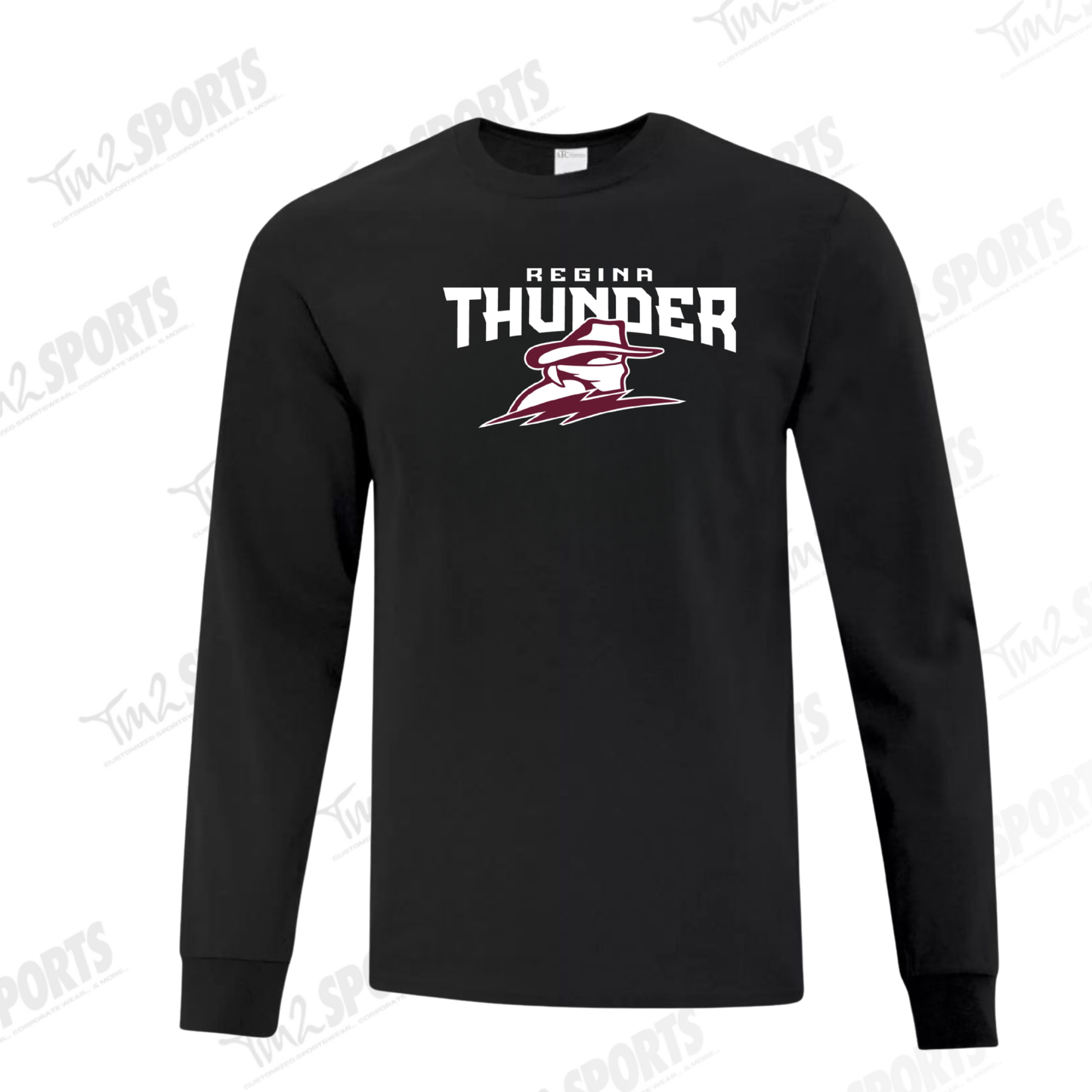 26RTFAN - Cotton Blend Long Sleeve Tee - Black