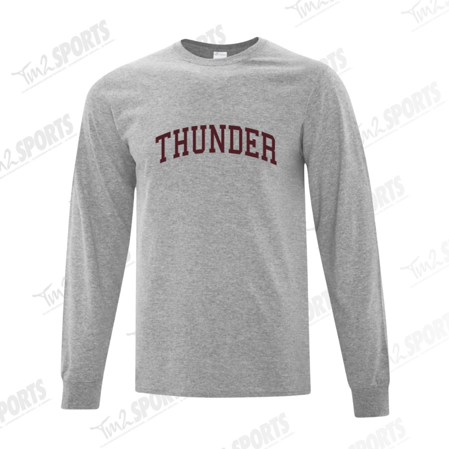 26RTFAN - Cotton Blend Long Sleeve Tee - Grey