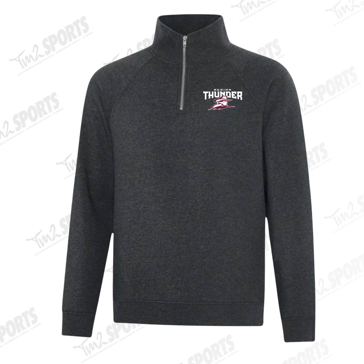 26RTFAN - Fleece Vintage 1/4 Zip Sweatshirt - Black