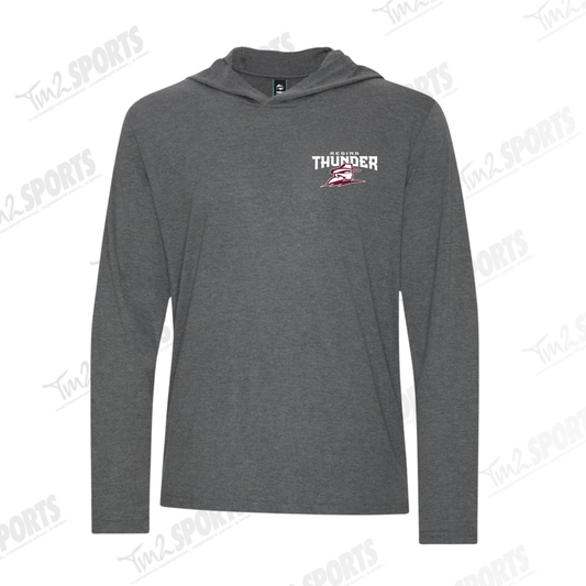 26RTFAN - Koi Triblend Long Sleeve Hoodie Tee - Grey