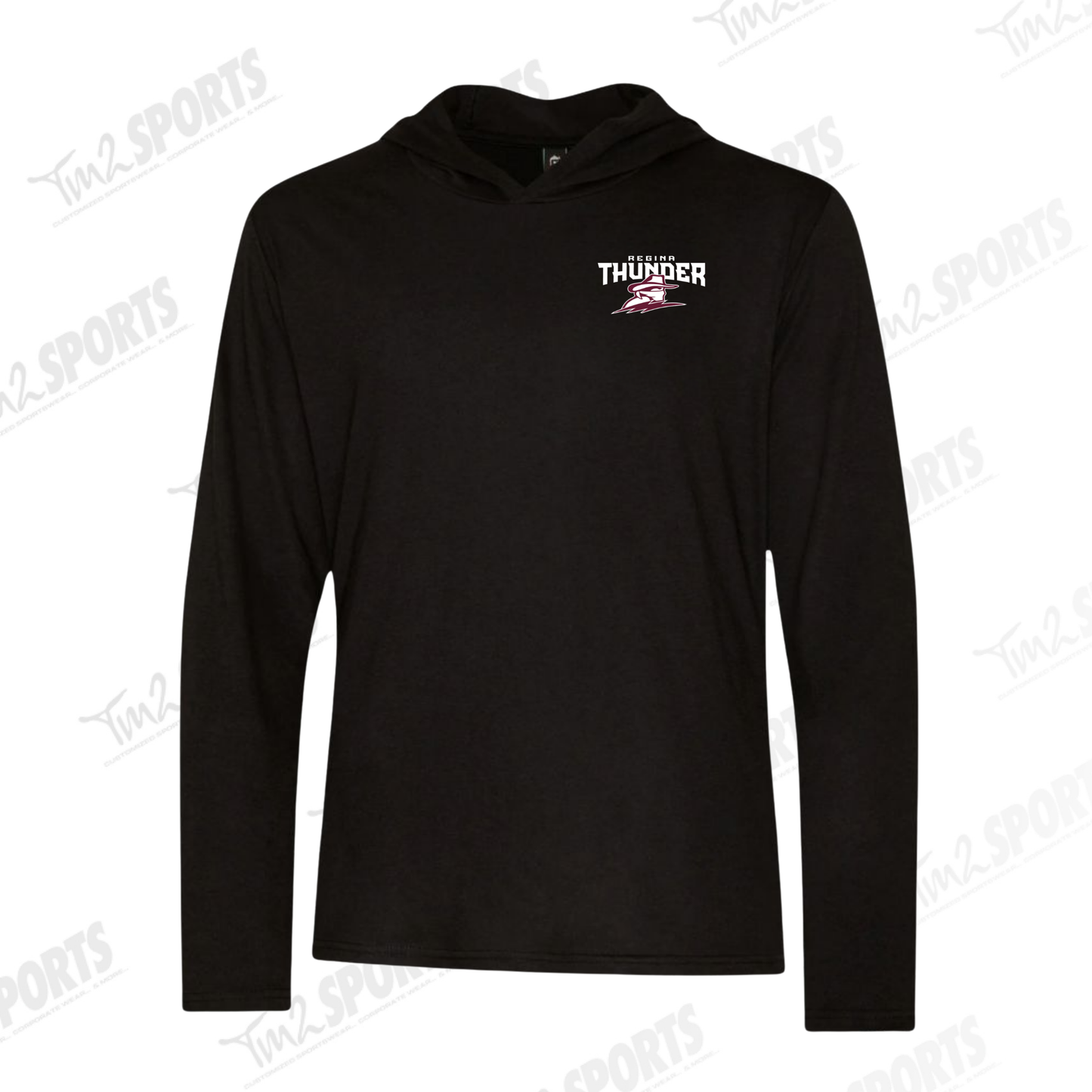 26RTFAN - Koi Triblend Long Sleeve Hoodie Tee - Black