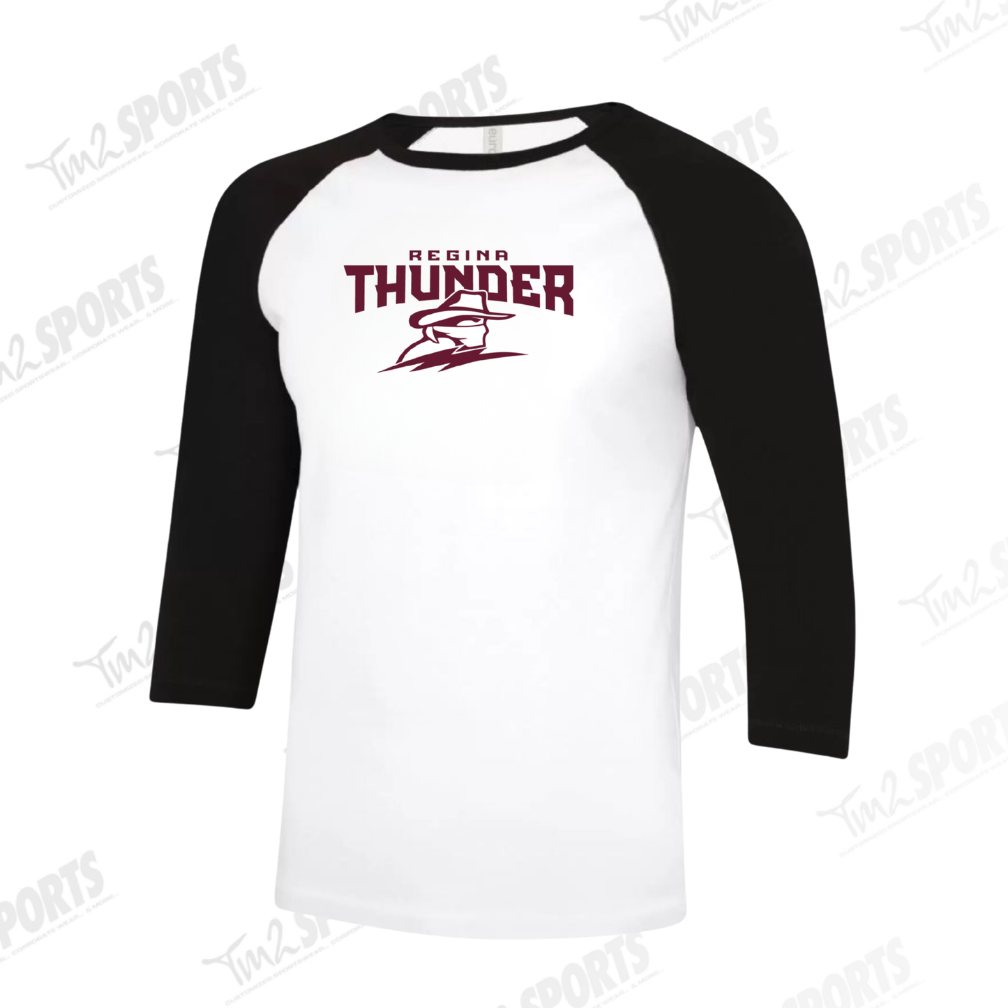 26RTFAN - Ringspun Baseball Tee - Black/White