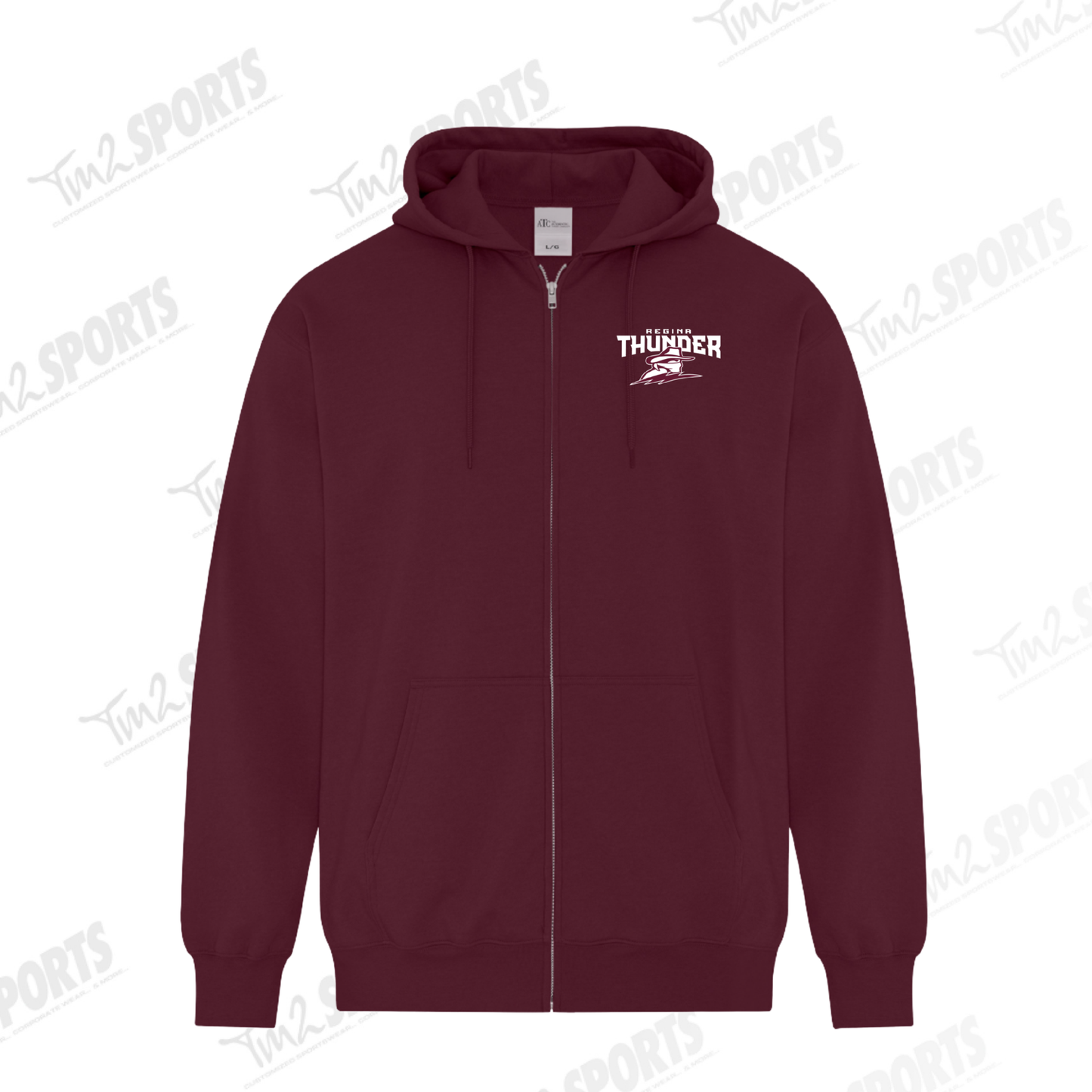 26RTFAN - Full Zip Fleece Hoodie - Maroon