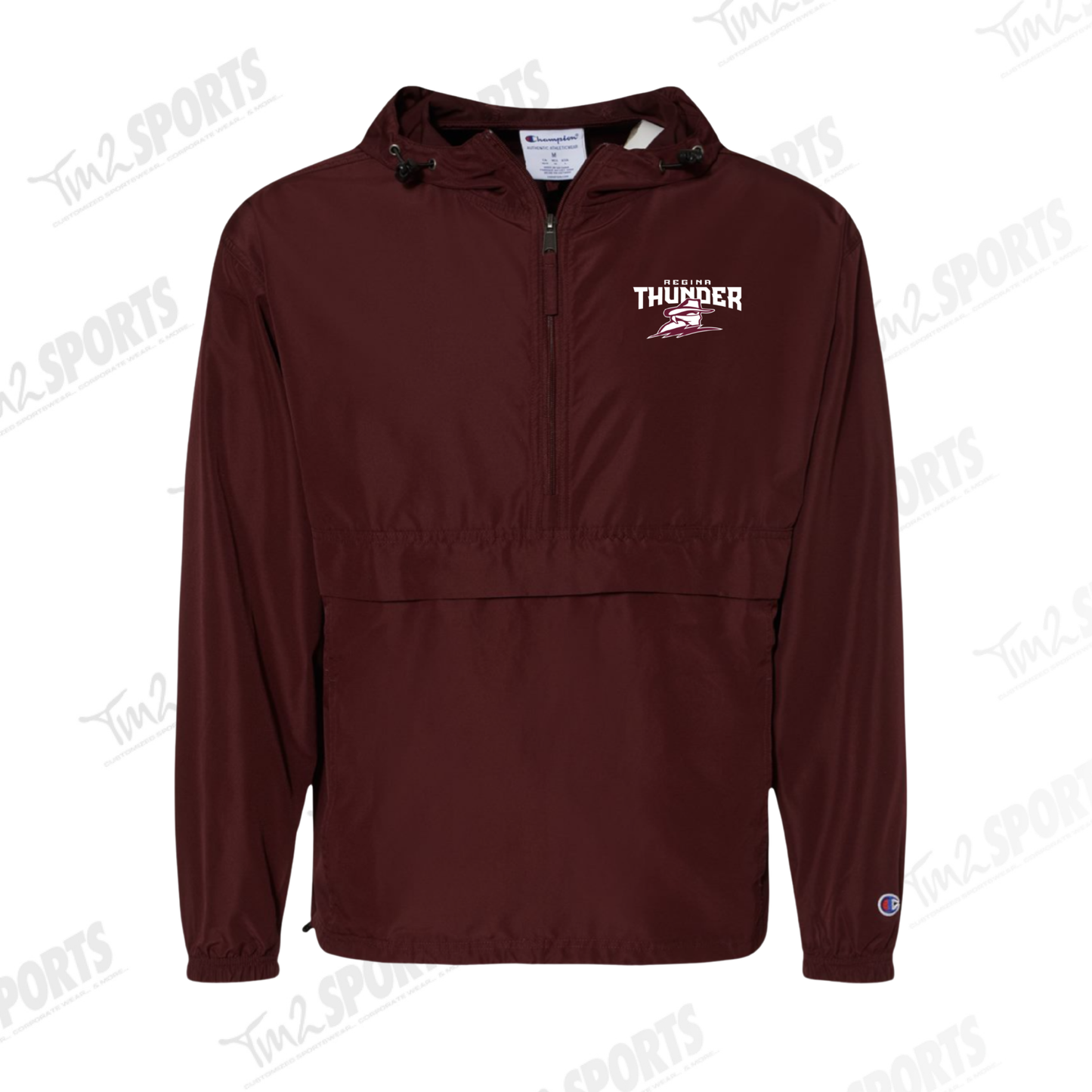 26RTFAN - Unisex Packable Anorak Jacket- Maroon
