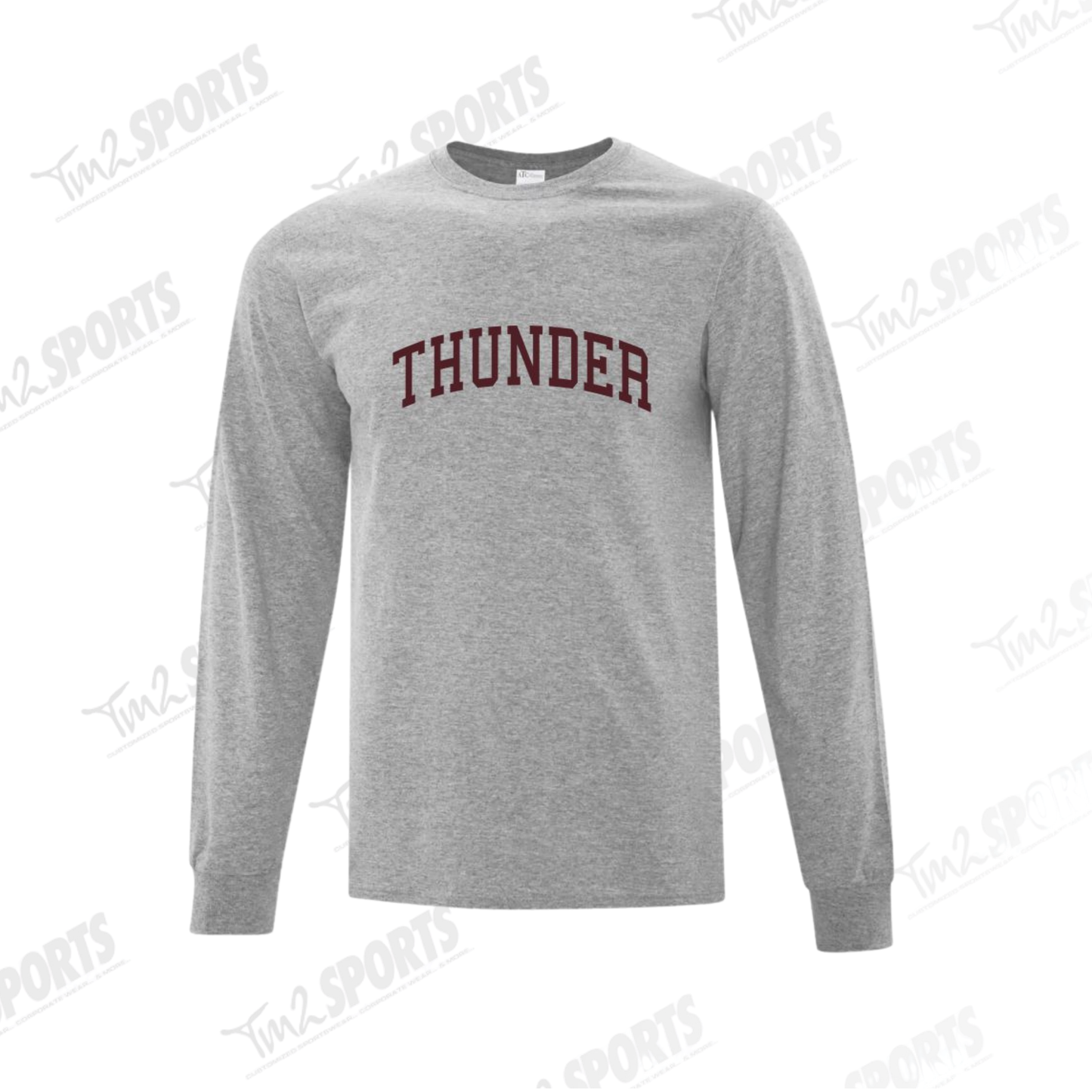 26RTFAN - Cotton Blend Long Sleeve Tee - Grey