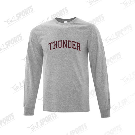 26RTFAN - Cotton Blend Long Sleeve Tee - Grey