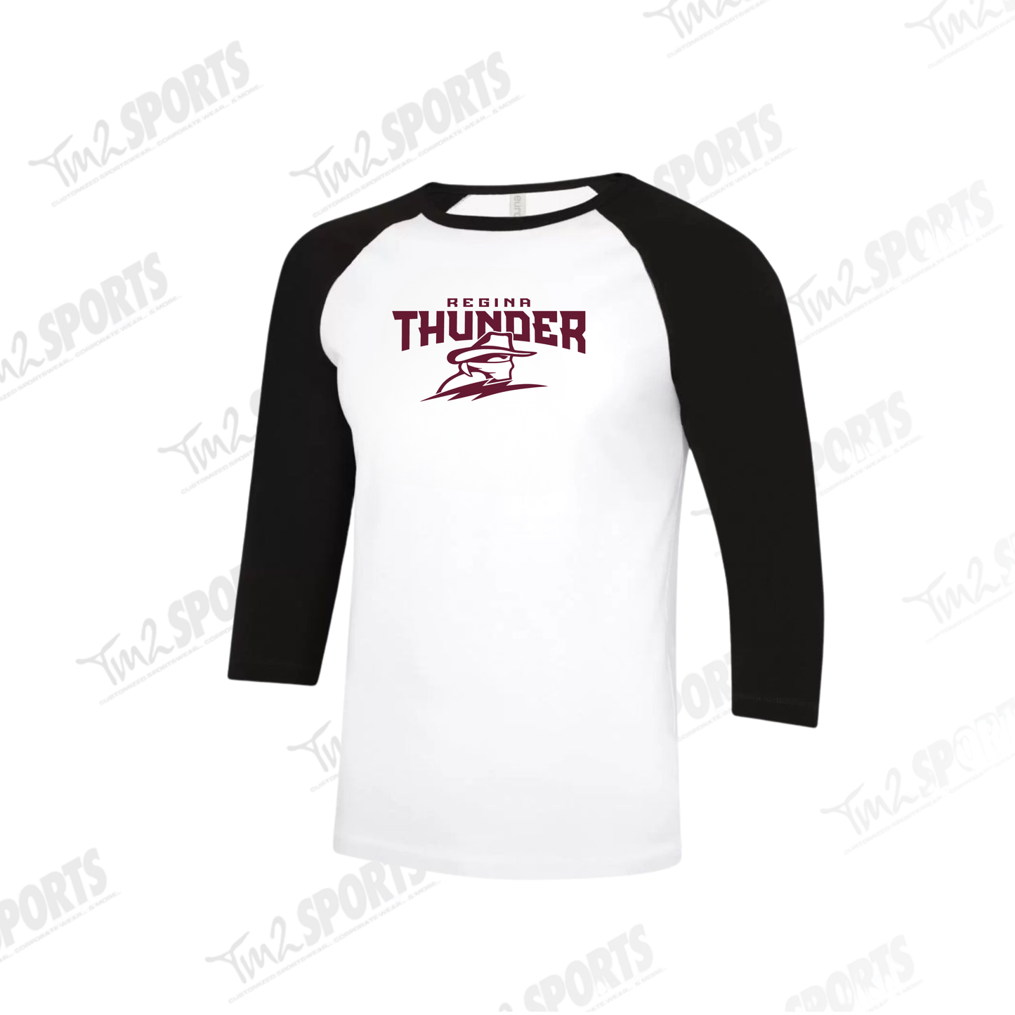 26RTFAN - Ringspun Baseball Tee - Black/White