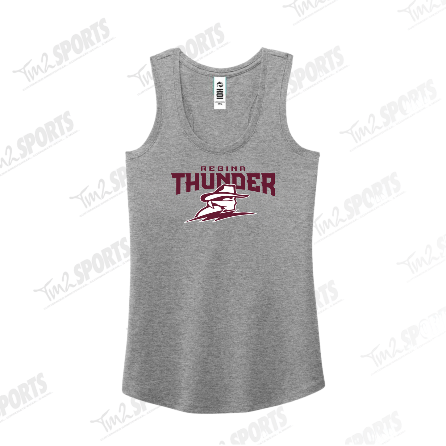 26RTFAN - Ladies KOI Racerback Tank - Grey