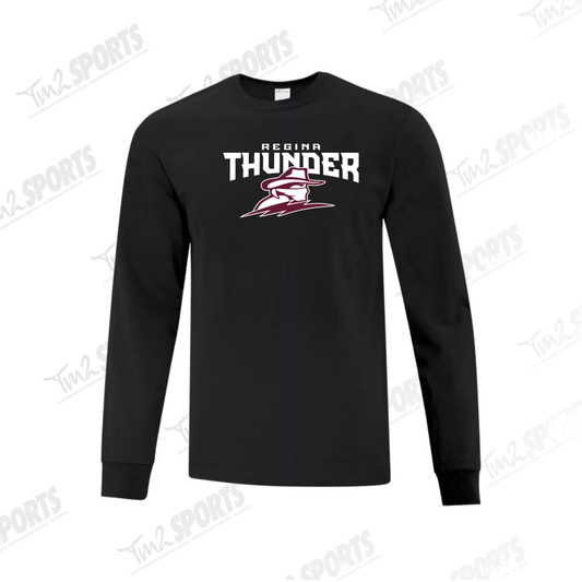 26RTFAN - Cotton Blend Long Sleeve Tee - Black