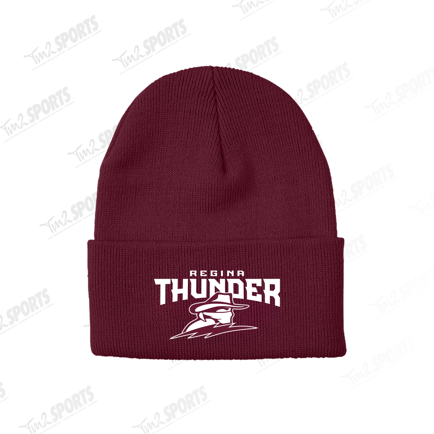 26RTFAN - Knit Cuff Beanie - Maroon