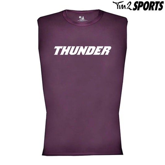 PLAY25 - Sport Pro-Compression Sleeveless Shirt - Maroon