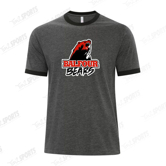 BSPI25 - Ringer Tee Eurospun - Charcoal/Black