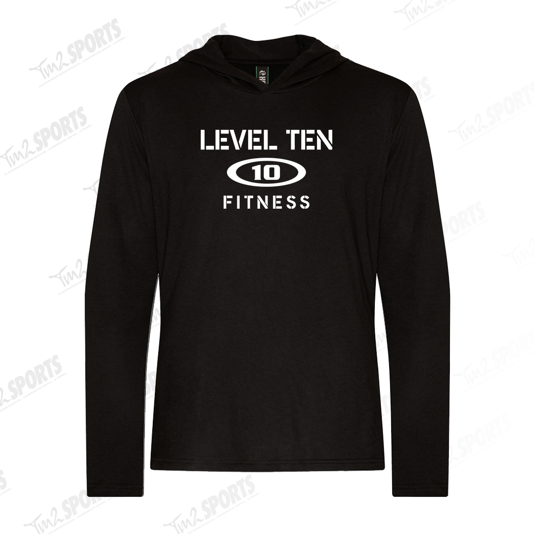 L10 - Koi Triblend Long Sleeve Hoodie Tee - Black