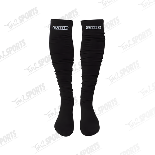 Battle Long Football Socks - Black