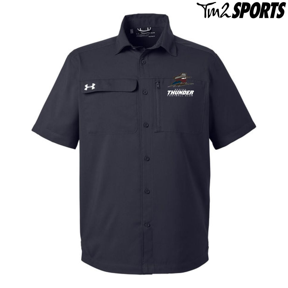PLAY25 - Under Armour Motivate Coach Woven Shirt - Black