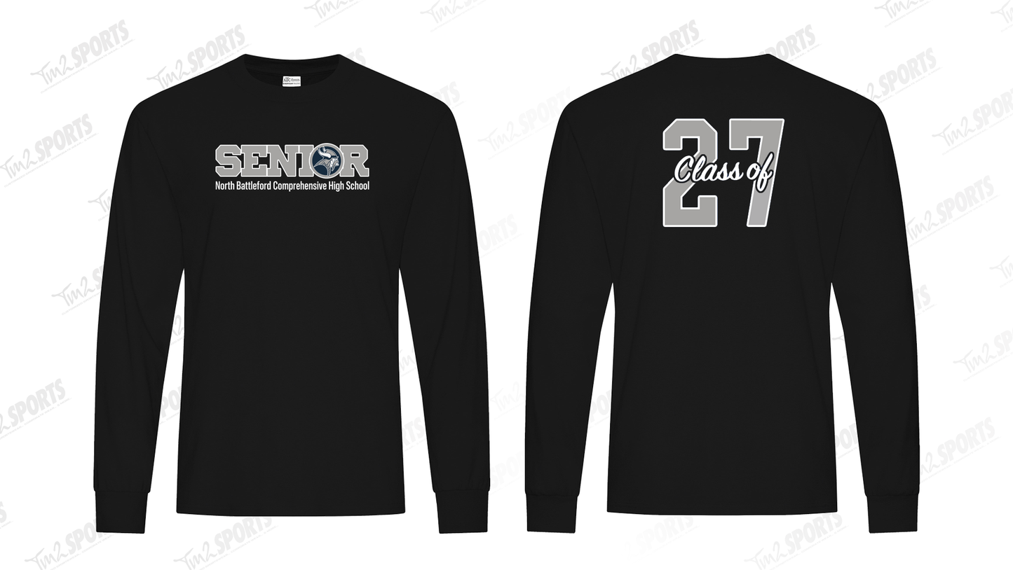 NBCHS27 - Cotton Blend Long Sleeve Tee - Black