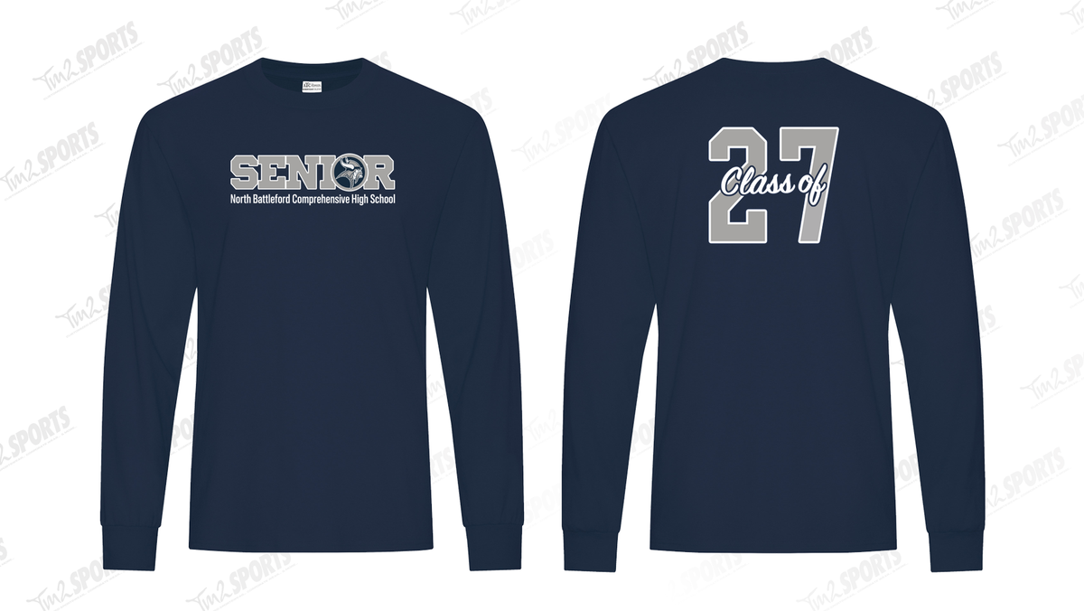 NBCHS27 - Cotton Blend Long Sleeve Tee - Navy