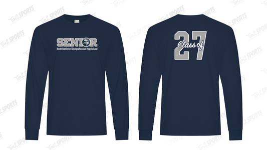 NBCHS27 - Cotton Blend Long Sleeve Tee - Navy