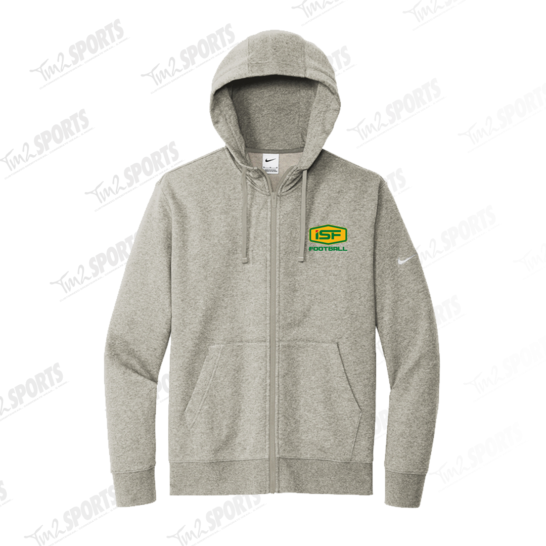 ISF2026 - Nike Club Fleece Full Zip Hoodie - Grey