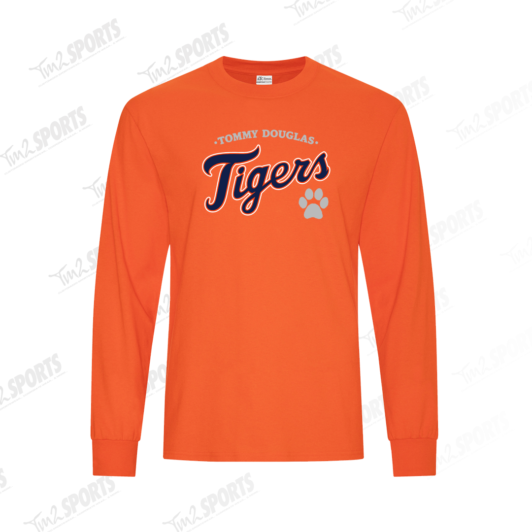 TOM26 - Everyday Cotton Blend Long Sleeve Tee - Orange
