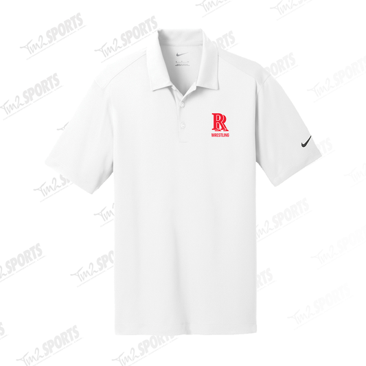 RFWR25 - Nike Dri-Fit Vertical Mesh Polo - White